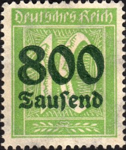 1923, Germany, 800.000Mk, MNG, Sc 262