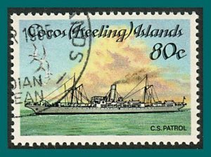 Cocos 1985 Cable-laying Ships, 80c used  #131,SG131