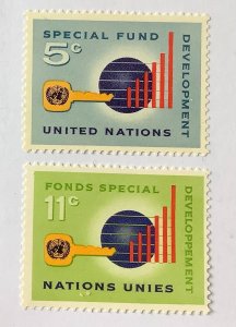 United Nations NY 1965 Scott 137, 138 (2) MNH - U.N. Special Fund