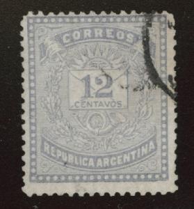 Argentina Scott 45A Used perf 14.5 1882 CV$12