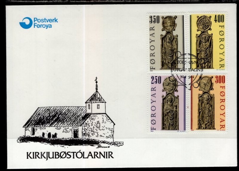 Faroe Islands 102-105 U/A FDC