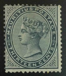 MOMEN: MAURITIUS SG #95 CROWN CC 1880 MINT OG H £180 LOT #63945