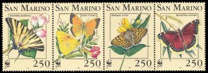 San Marino 1993 Scott #1284a Strip Mint Never Hinged