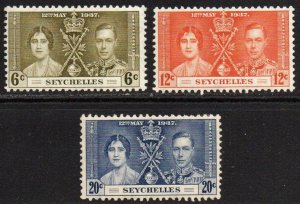 Seychelles Sc #122-124 Mint Hinged