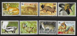 Rwanda 1981 Meat Eating Animals Sc 1035-1042 MNH A2316