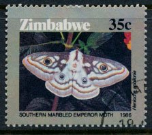 Zimbabwe SG 697  SC# 532  CTO  Moths  1986 see detail and scan