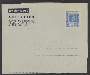 Fiji  Aerogramme  KGVI   3d Air Letter form  (1) Unused