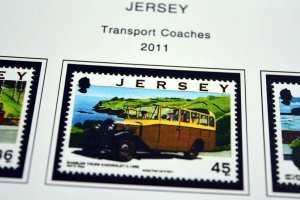 COLOR PRINTED JERSEY 2011-2014 STAMP ALBUM PAGES (46 illustrated pages)