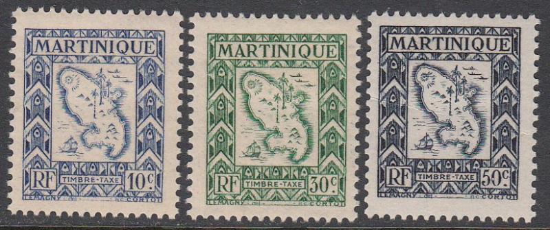 Martinique J37-J39 MH short set CV $1.20