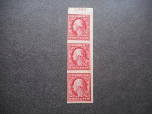 # 344 Fine NH Strip of 3 with Plate Number