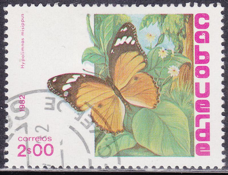 Cape Verde 457 Used 1982 Hypolimnas Misippus, Butterfly