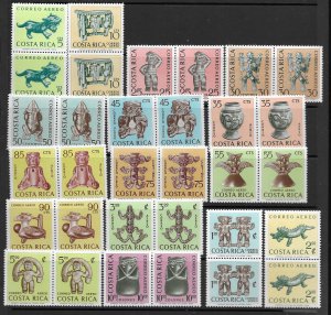 Costa Rica C378-93 MNH cpl. set in pairs, vf 2020 CV $59.30