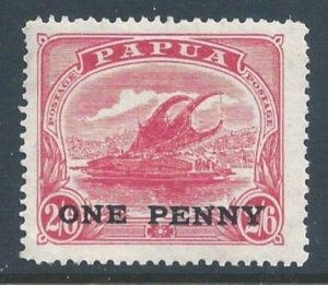 Papua New Guinea #79 NH 2sh6p Lakatoi - Wmk. 74 - Surcharged One Penny