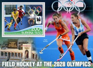 Stamps. Olympic 2028 LA Field Hockey 2024 year 6 sheets perforated