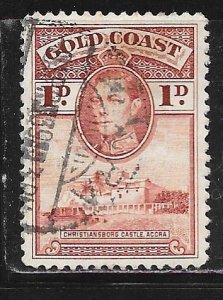 Gold Coast 116a: 1d George VI, Christiansborg Fortress, used, F-VF