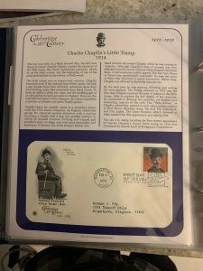 FDC CELEBRATING 20th CENTURY 1914 Charlie Chaplin's little tramp 