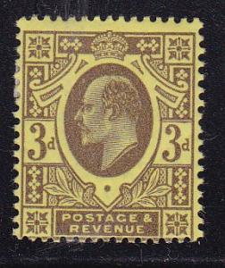 Great Britain 1902 King Edward VII 3d nice shade  F/VF/Mint(*)