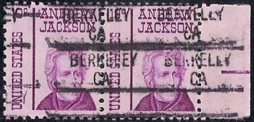  #1286 10 cent Andrew Jackson Precancel Pair mint OG NH VF