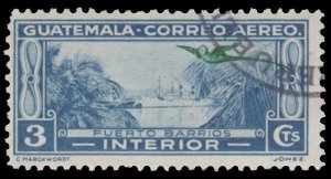 GUATEMALA STAMP 1935 - 37 SCOTT # C33. USED. # 6