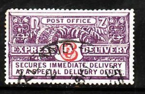 New Zealand-SG#E5- id7-used 6p purple & red-Wiggins Teape paper-perf 14x15-Expre