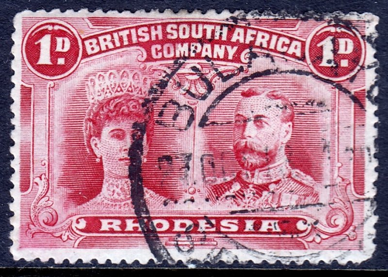 Rhodesia - Scott #102 - Used - P14 - Two rounded corners - SCV $3.75