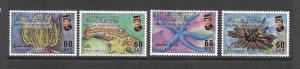 MARINE LIFE - BRUNEI  #519-22  MNH