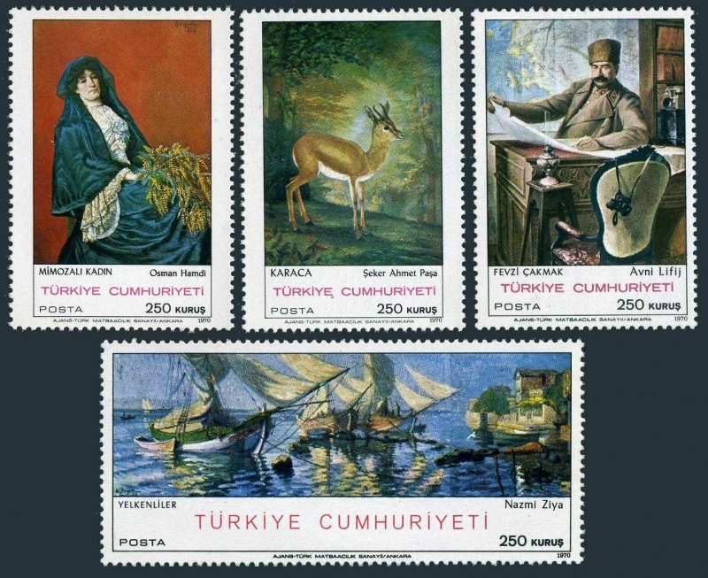 Turkey 1852-1855,MNH. Art 1970.Osman Hamdi,Seker Ahmet,Avni Lifij,Nazmi Ziya.