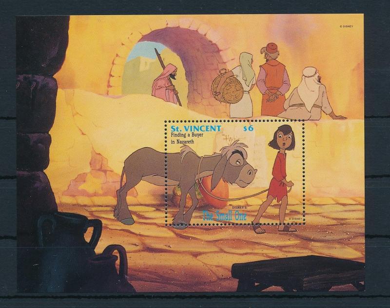 [23293] St. Vincent 1992 Disney Movie The Small One Donkey Nazareth Sheet MNH