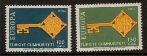 TURKEY SG2239/40 1968 EUROPA MNH