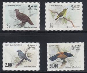 Sri Lanka Sc 691-694 MNH. 1983 Birds, complete set, fresh, VF.