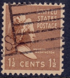 United States, 1938, Martha Washington, 1 1/2c, sc#805, used