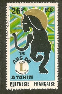 French Polynesia   Scott 285   Lions Club   Used