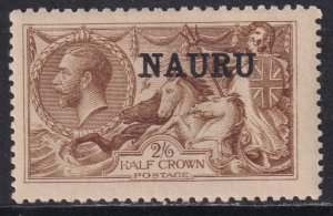 Sc# 13 1916-1923 Nauru overprint KGV 2/6 Britannia MLH CV $80.00 Stk 1