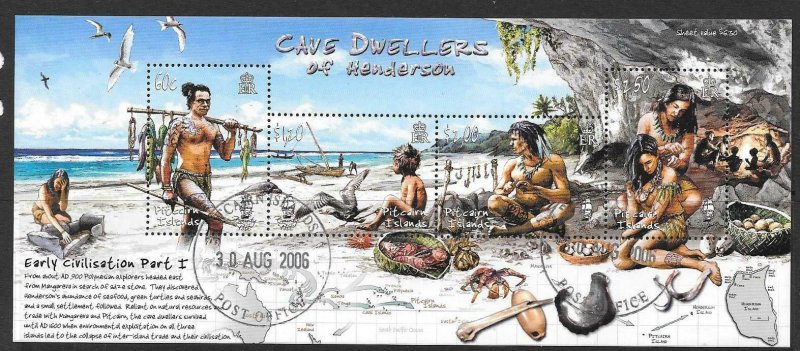 PITCAIRN ISLANDS SGMS720 2006 EARLY CIVILISATION FINE USED