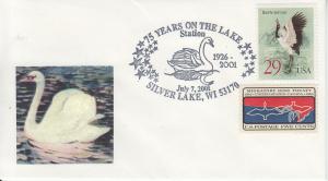 2001 Wisconsin Silver Lake 75 Years Pictorial Cancel