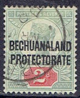 Bechuanaland Protectorate, Scott #71; Overprinted 2p Queen Victoria, Used