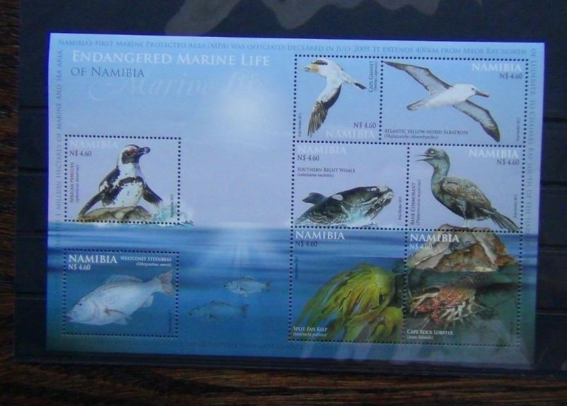 Namibia 2011 Endangered Marine Life Miniature Sheet MNH