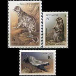 RUSSIA 1987 - Scott# 5554-6 Fauna Set of 3 LH