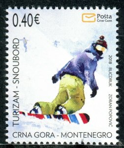 274 - MONTENEGRO 2018 - Tourism - Snowboarding - Skiing - MNH