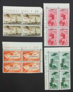 MOMEN: AEGEAN ISLANDS 1934 AIRMAIL BLOCKS MINT OG NH CAT. €1,400 LOT #64419