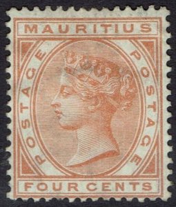 MAURITIUS 1879 QV 4C WMK CROWN CC