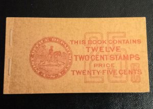 US Scott #BK69 Rare Unused Complete Booklet MNH-Og VF (1923):CVC $400