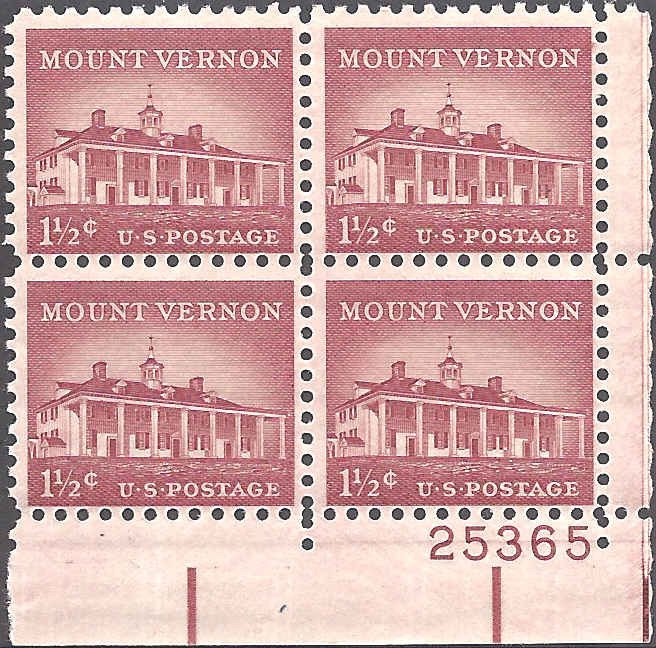 1032 Mint,OG,NH... Plate Block of 4... SCV $1.00