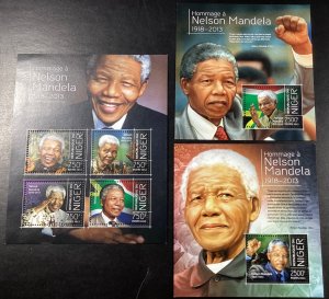 Niger 2013 #1351, 1374-75 Mint Nelson Mandela