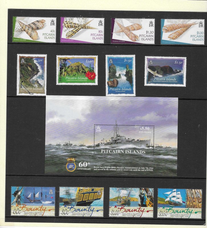 Pitcairn Islands #591-608a 2004 Annual Collection (MNH) CV$77.00