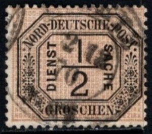 1870 North German Confederation Scott #-O3 1/2 Groschen Official Stamp Used