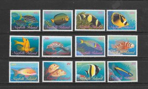 FISH - NORFOLK ISLAND 646-57   MNH