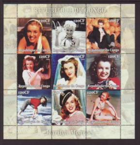 Zaire Marilyn Monroe Lot of 5 MNH VF