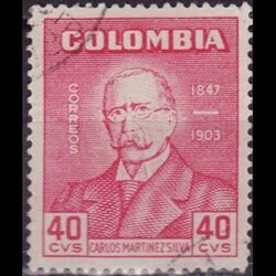 COLOMBIA 1948 - Scott# 571 Carlos M.Silvar Set of 1 Used