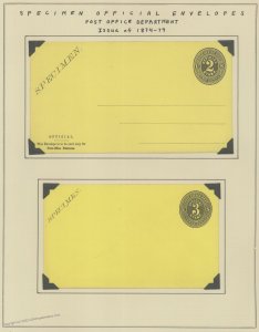 USA SPECIMEN Post Office Officials UPSS Stationery Lot Collection 25 Cove 108984